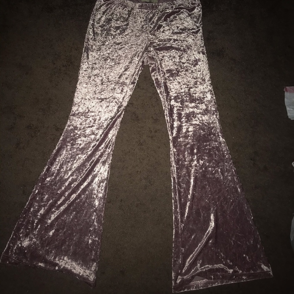 Velvet  bell bottom leggings